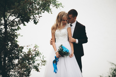 Romantic wedding coupleの写真素材