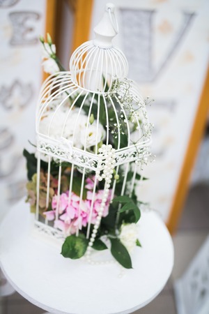 Decorations for the wedding ceremony. Beautiful flowersの写真素材
