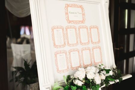 Decorations for the wedding ceremony. Beautiful flowers.