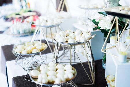 Buffet with a variety of delicious sweets, food ideas, celebrationの写真素材