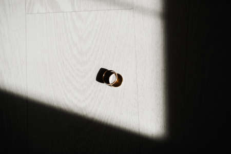 Beautiful toned picture with wedding ringsの写真素材