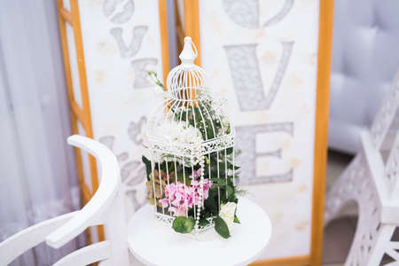 Decorations for the wedding ceremony. Beautiful flowersの写真素材