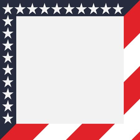 Empty square frame for Independence Dayのイラスト素材