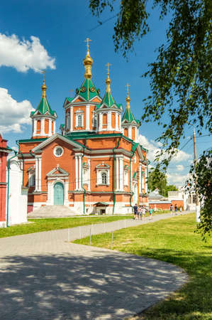 View of the Cathedral of the exaltation of the Holy cross in the Brusensky monastery on a Sunny...