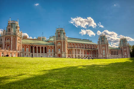 Tsaritsyno manor on a Sunny summer evening. The Grand Palace in the Tsaritsyno Museum-reserve....