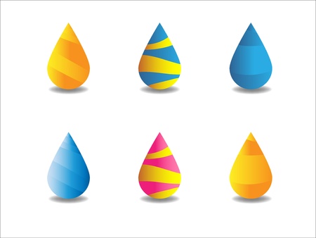  Set of 6 dropsのイラスト素材