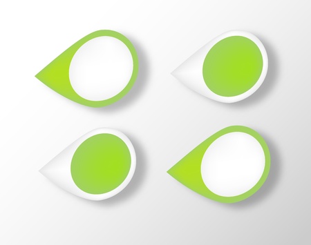 Green labels  Vector のイラスト素材