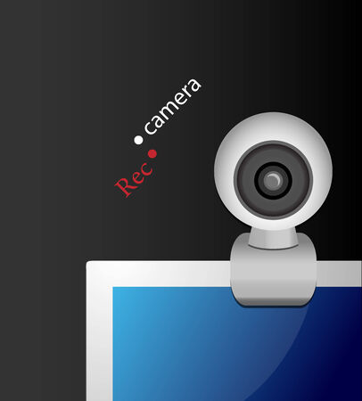 Web camera icon backgroundのイラスト素材