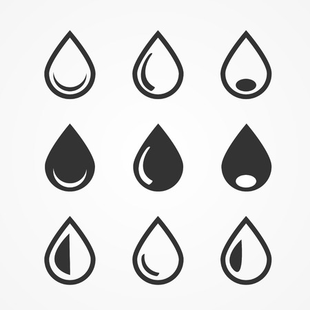  Drop icons set のイラスト素材