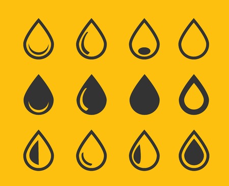 Drop icons setのイラスト素材