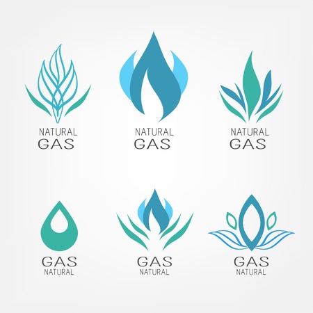 Set of gas iconsのイラスト素材