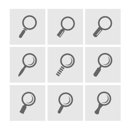 Magnifier Glass Iconsのイラスト素材