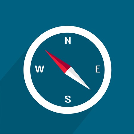 Compass flat iconのイラスト素材