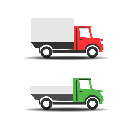 Delivery trucks iconsのイラスト素材