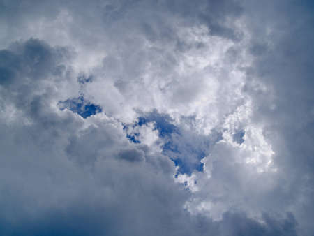 The Celestial landscape from cumulous clouds and blue sky      