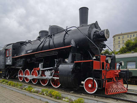 The Locomotive industrial monument in city Vladivostokのeditorial素材