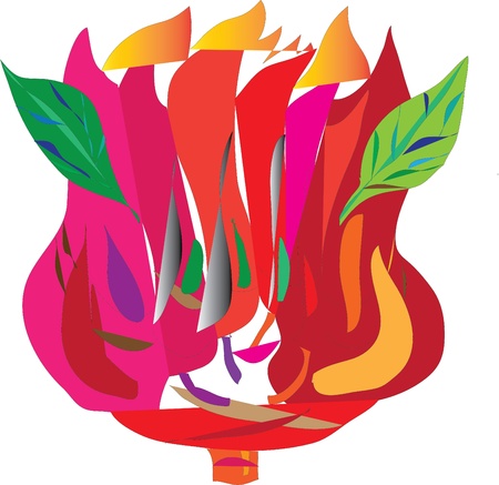  tulip, flower, plant, petals, red, pink, gift,のイラスト素材