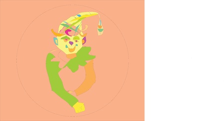Clown, harlequin, representation in the circus for children のイラスト素材
