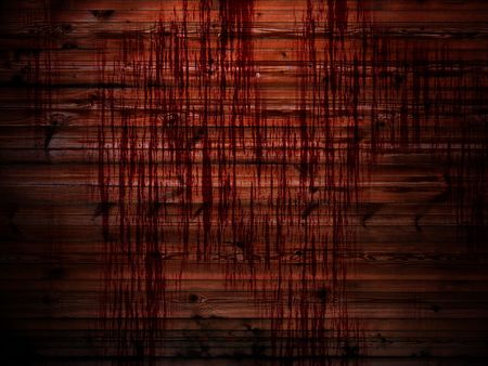       Wooden wall with streaks of blood                         の写真素材
