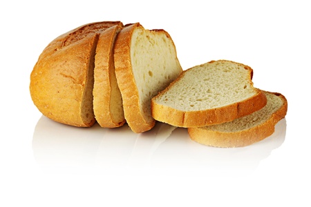 Bread on a white background 