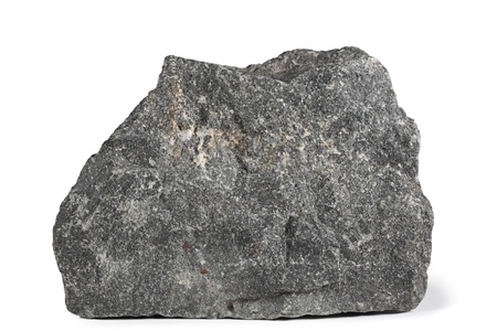 Fragment of granite on a white background. の写真素材