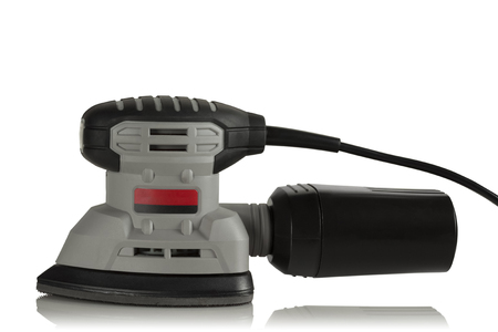 new professional finishing sander on white backgroundの写真素材