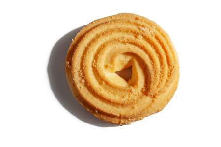 Delicious, sweet butter cookies on a white background