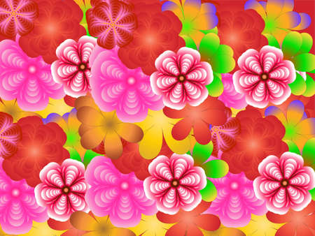 The scattered spring, multi-coloured flowers, holiday of springの写真素材
