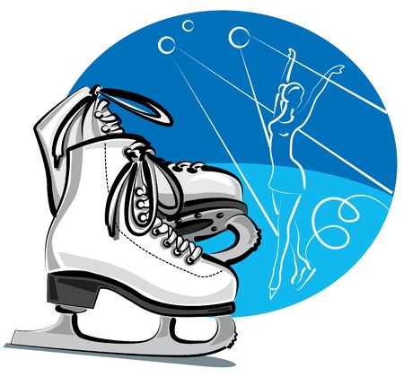 figure skatesのイラスト素材