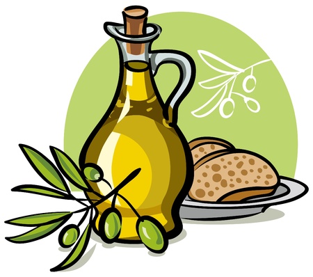 olive oilのイラスト素材