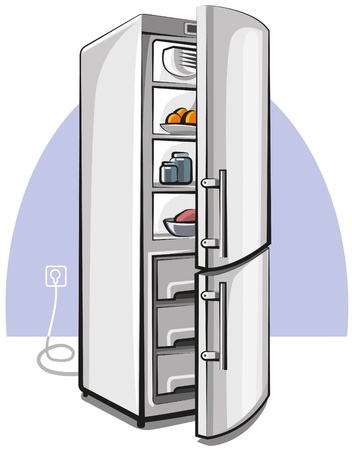 two door refrigeratorのイラスト素材
