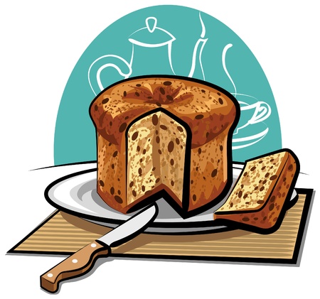 panettone cakeのイラスト素材
