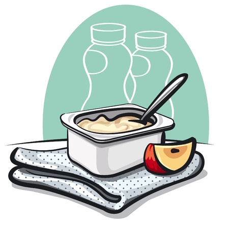 fresh yogurtのイラスト素材