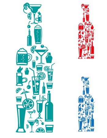 alcohol drinks signのイラスト素材