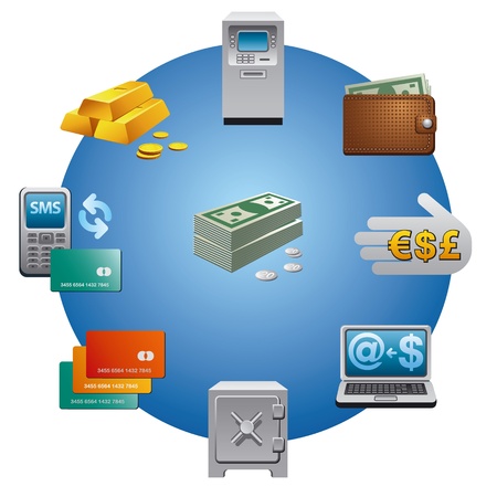 banking and finance icon setのイラスト素材