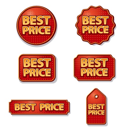 best price labels and stickers setのイラスト素材