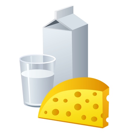 milk and cheeseのイラスト素材