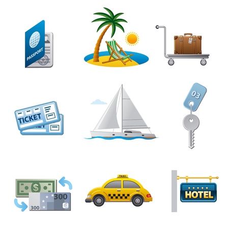 travel icon setのイラスト素材