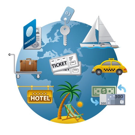 travel concept iconのイラスト素材