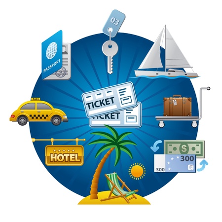 travel concept iconのイラスト素材