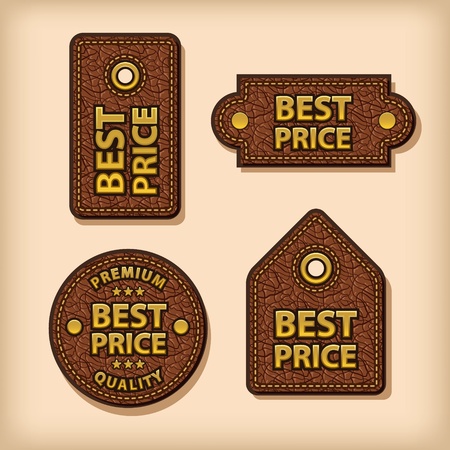 best price leather labelsのイラスト素材