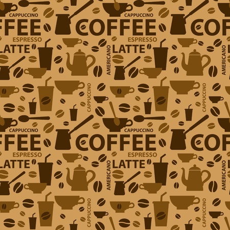 coffee patternのイラスト素材