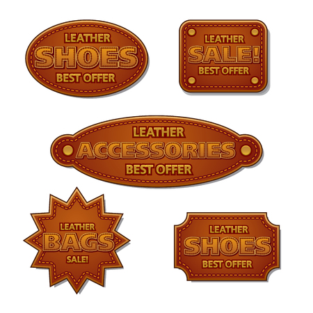 leather sale tagsのイラスト素材