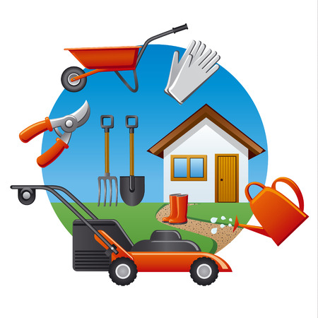 work garden toolsのイラスト素材