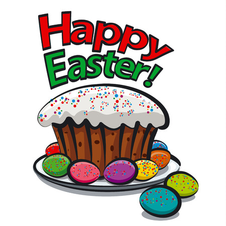 happy easter cardのイラスト素材