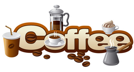 coffee concept illustrationのイラスト素材