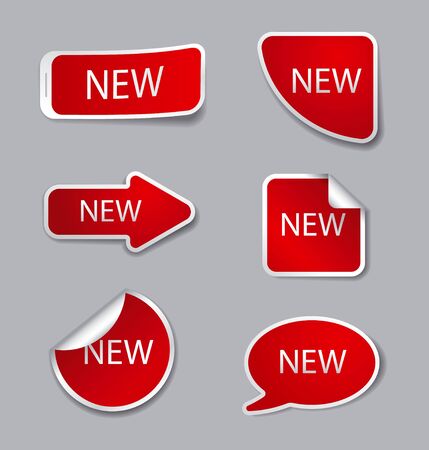 advertising stickersのイラスト素材