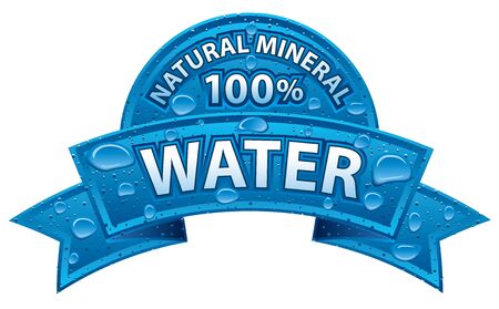 illustration of natural water banner and stickerのイラスト素材