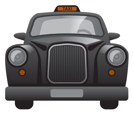 illustration of classic british london taxi cabのイラスト素材