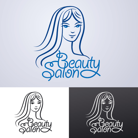 illustration of logo for woman beauty salon hair careのイラスト素材